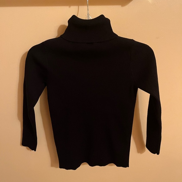 Pomander Place Tuckernuck Arlo Ribbed Turtleneck in Black - Picture 5 of 7